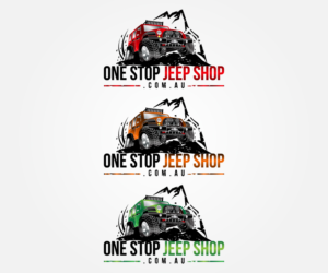 Logo Design by sangeloenriquez for One Stop Jeep Shop Pty Ltd | Design: #14183500