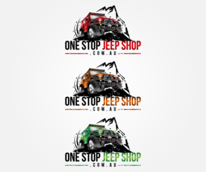 Logo Design by sangeloenriquez for One Stop Jeep Shop Pty Ltd | Design: #14192169