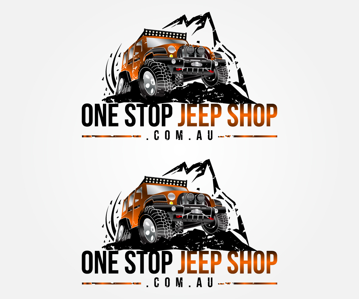 Logo Design by sangeloenriquez for One Stop Jeep Shop Pty Ltd | Design #14198117