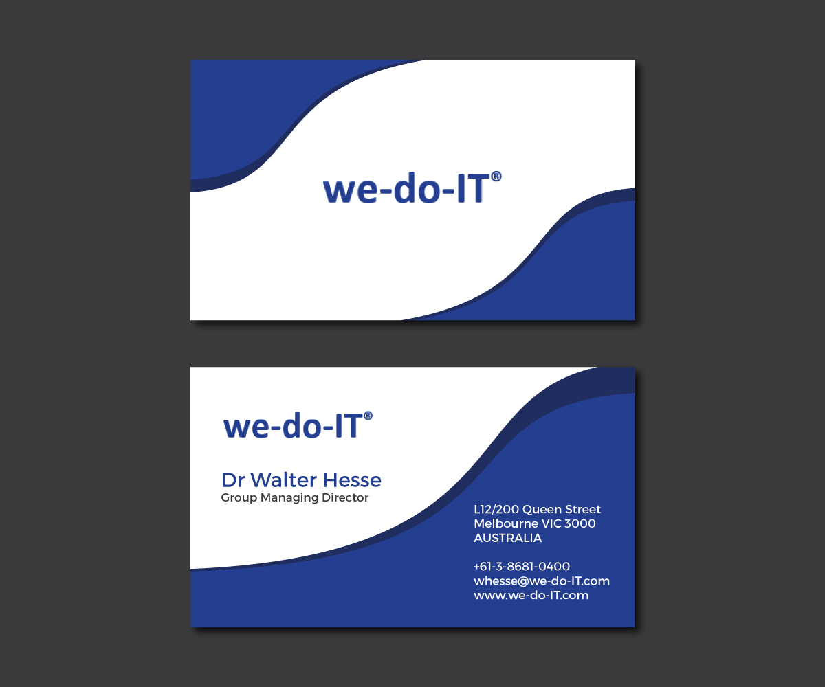 Business Card Design by M.Pirs for we-do-IT Pty Ltd | Design: #14131617