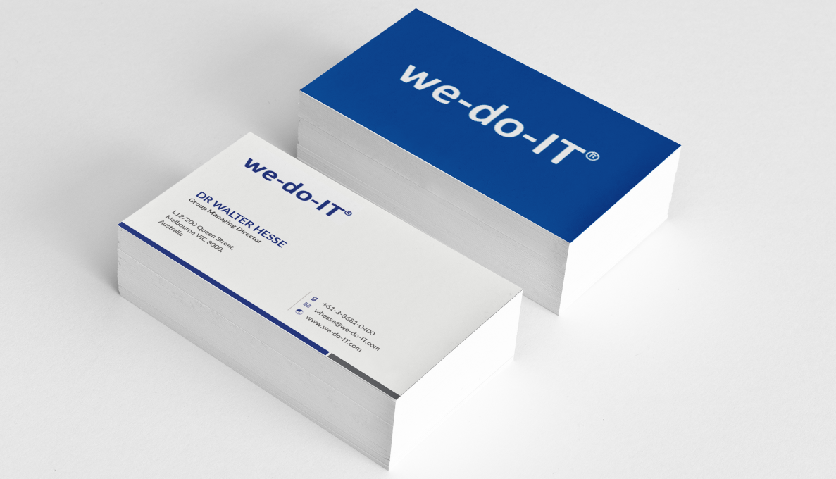 Business Card Design by Sarah Mathews for we-do-IT Pty Ltd | Design #14127553