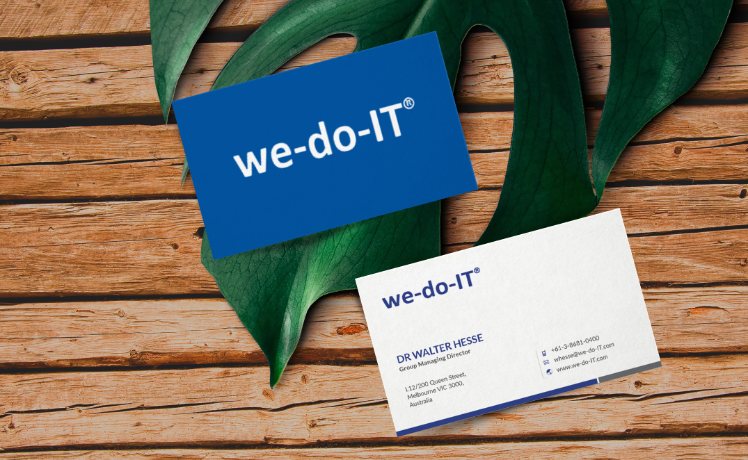 Business Card Design by Sarah Mathews for we-do-IT Pty Ltd | Design #14139553