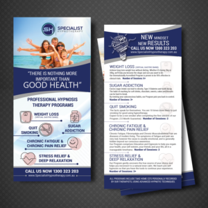 Flyer Design by uk for Specialist Hypnotherapy | Design: #14126812