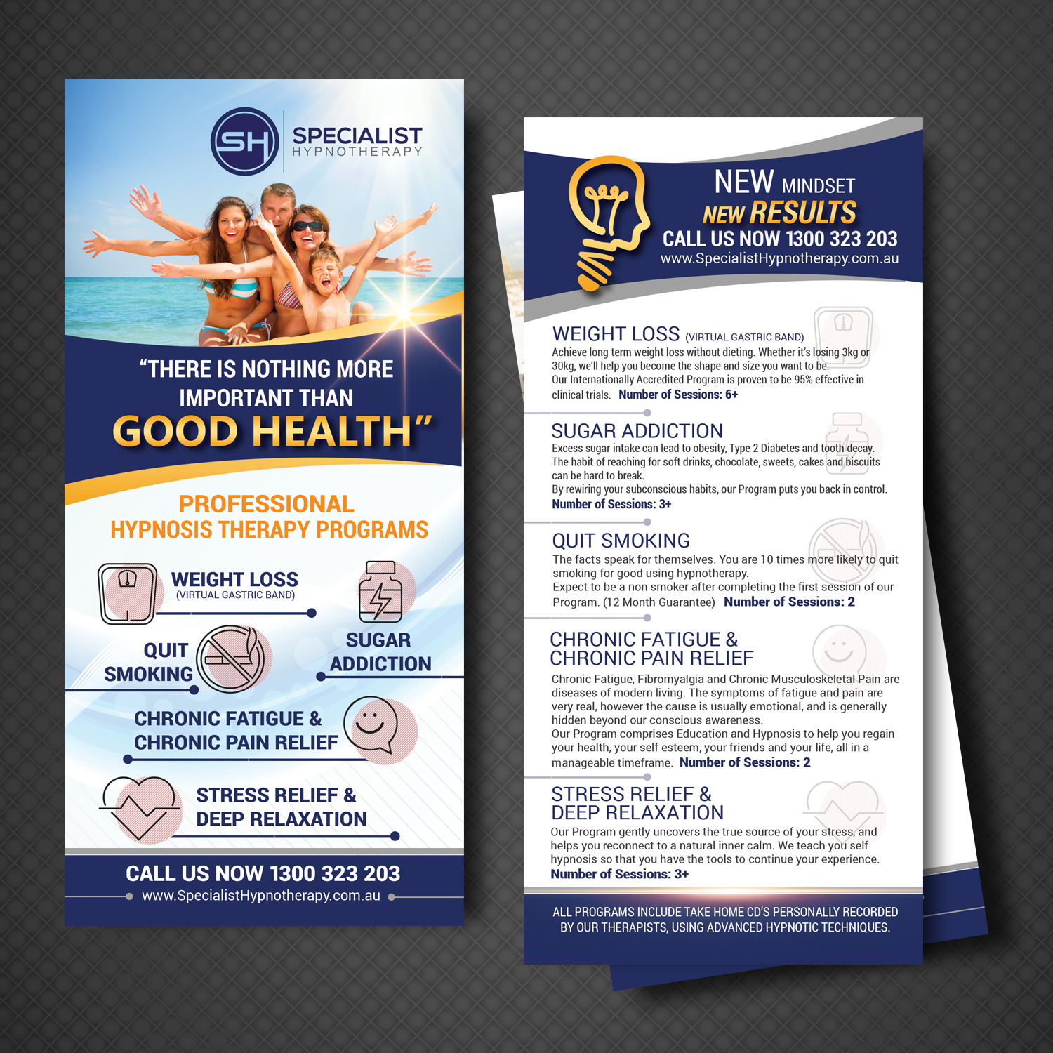 Flyer Design by uk for Specialist Hypnotherapy | Design #14130035
