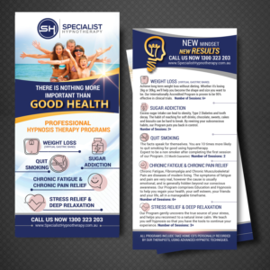 Flyer Design by uk for Specialist Hypnotherapy | Design: #14151598