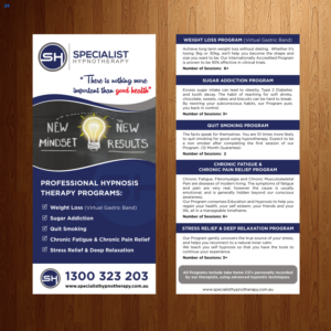 Flyer Design by uniquedesign10 for Specialist Hypnotherapy | Design: #14134845