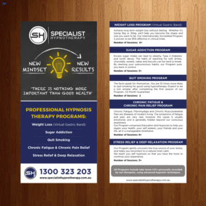 Flyer Design by uniquedesign10 for Specialist Hypnotherapy | Design: #14135012