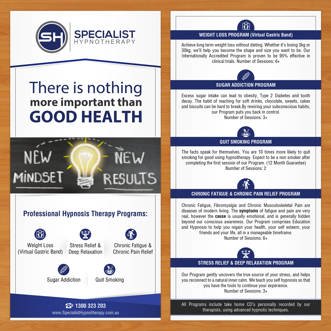 Flyer Design by debdesign for Specialist Hypnotherapy | Design #14138728