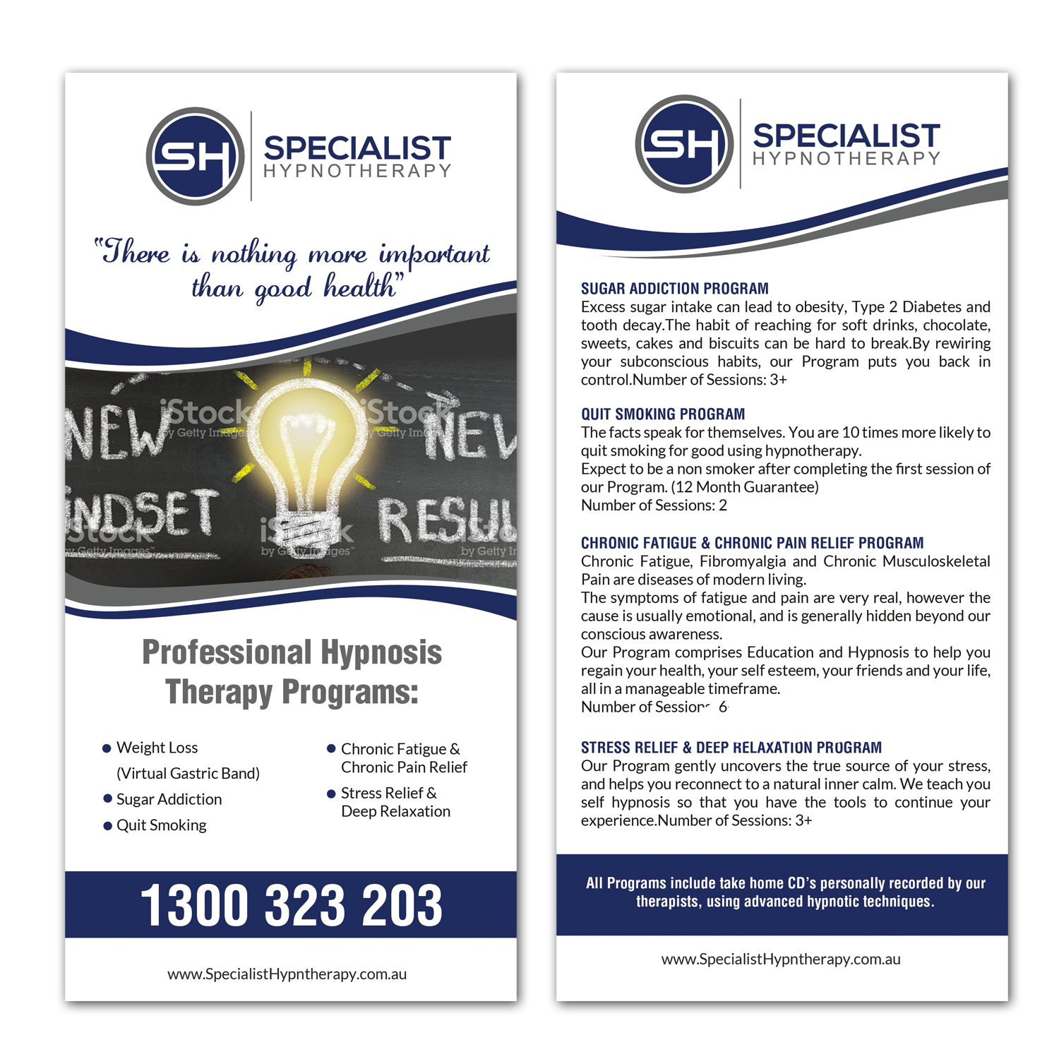 Flyer Design by creative.bugs for Specialist Hypnotherapy | Design #14149946