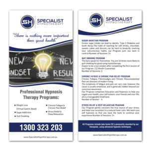 Flyer Design by creative.bugs for Specialist Hypnotherapy | Design: #14149946