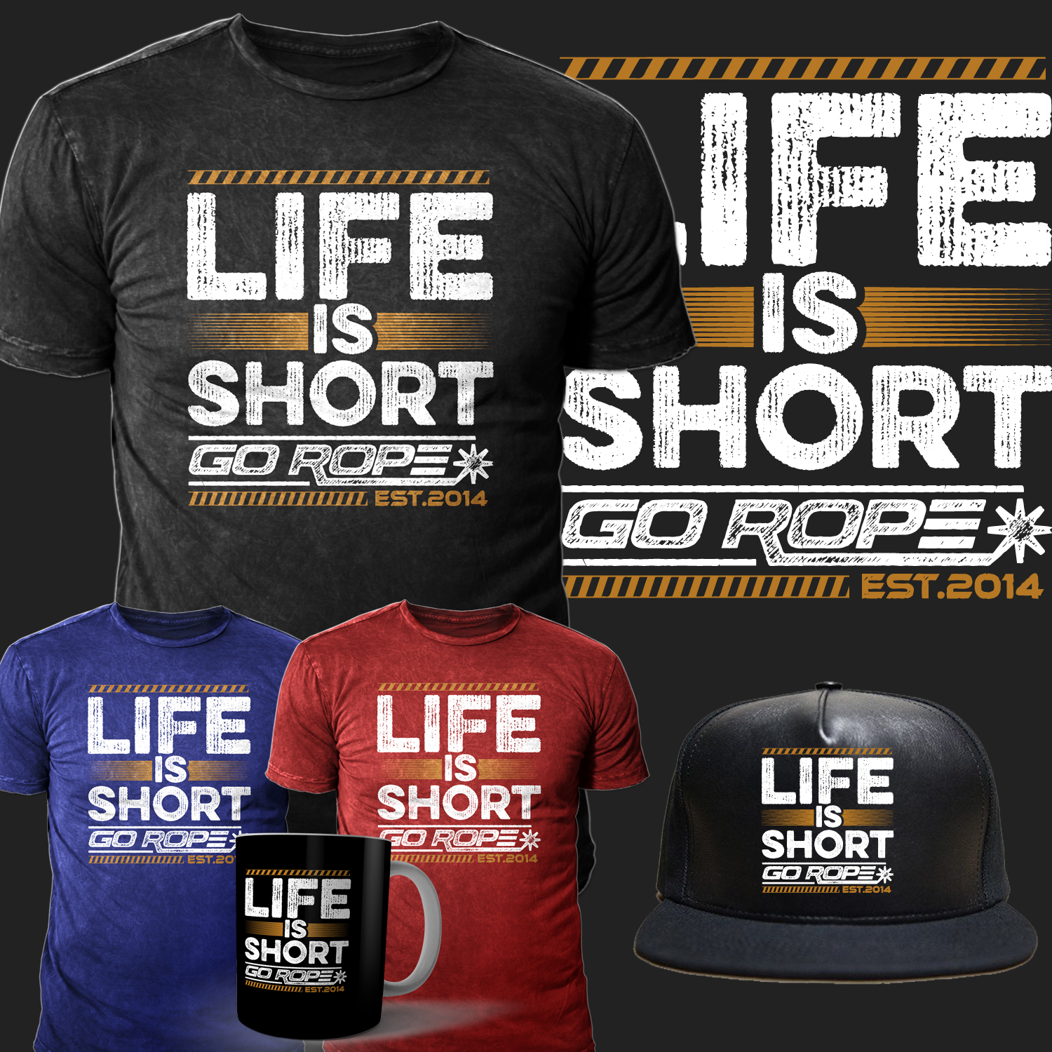 T-shirt Design by Xerox for Go Rope Clothing Co. | Design #14187938