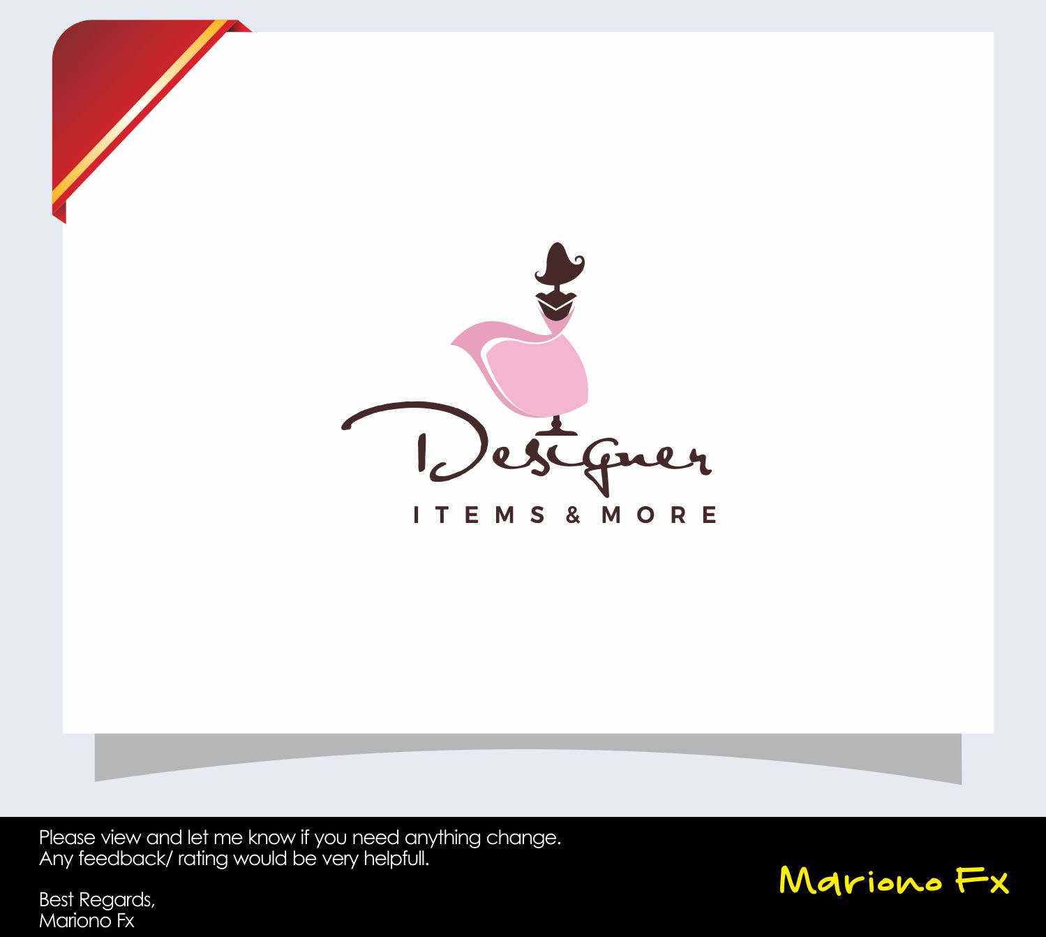 Logo Design by Mariono Fx for Designer Items and More | Design #14138292