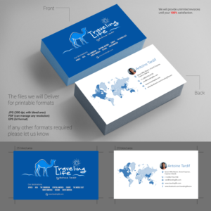 Travel Blogger Business Card for travelinglife.com | Business Card Design by Rajib Bhattacharya