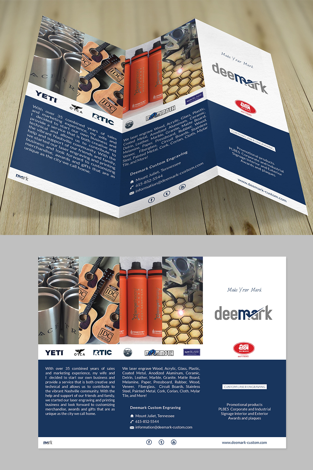 Brochure Design by senja for Deemark Custom Engraving | Design #14179995