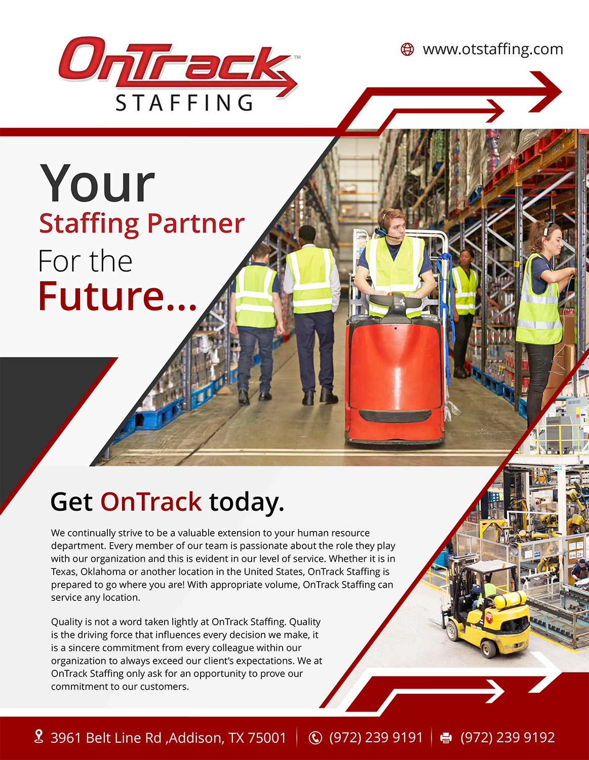 Flyer Design by - SWING - for OnTrack Staffing | Design #14165592