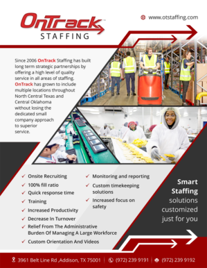 Flyer Design by - SWING - for OnTrack Staffing | Design: #14167773