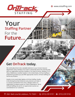 Flyer Design by - SWING - for OnTrack Staffing | Design: #14168662