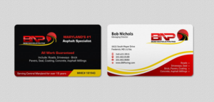Diseño de Tarjeta de Presentación por INDIAN_Ashok para Bob Nichols Paving  | Diseño: #14173233