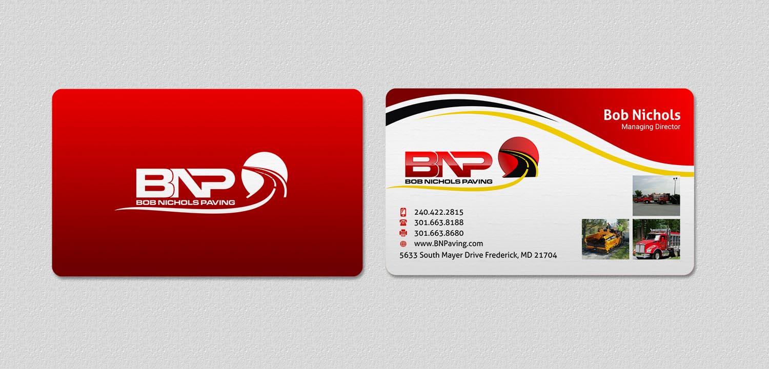 Visitenkarten-Design von INDIAN_Ashok für Bob Nichols Paving  | Design #14173247