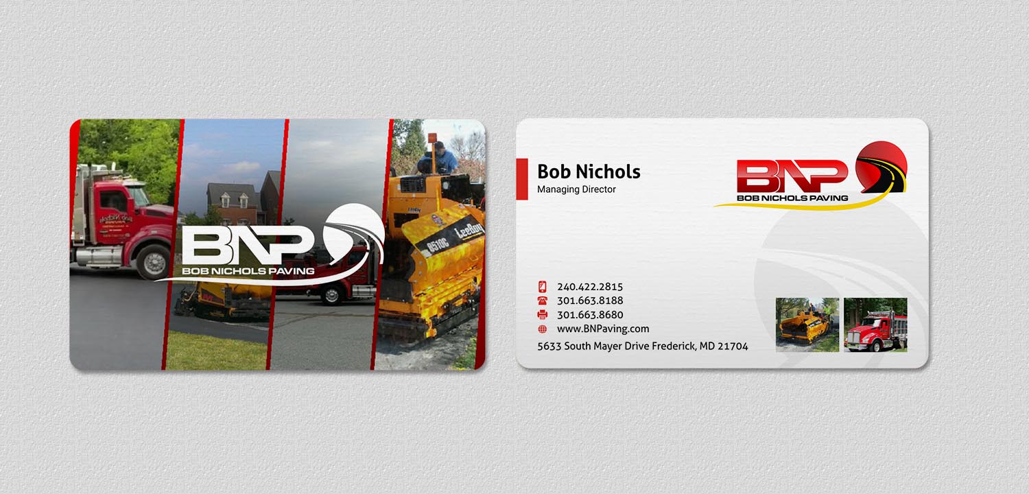 Visitenkarten-Design von INDIAN_Ashok für Bob Nichols Paving  | Design #14173256