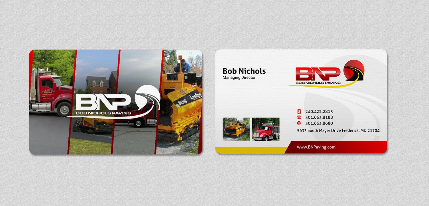 Visitenkarten-Design von INDIAN_Ashok für Bob Nichols Paving  | Design #14173258