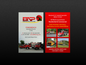 Business Card Design by Creations Box 2015 for Bob Nichols Paving  | Design: #14170594