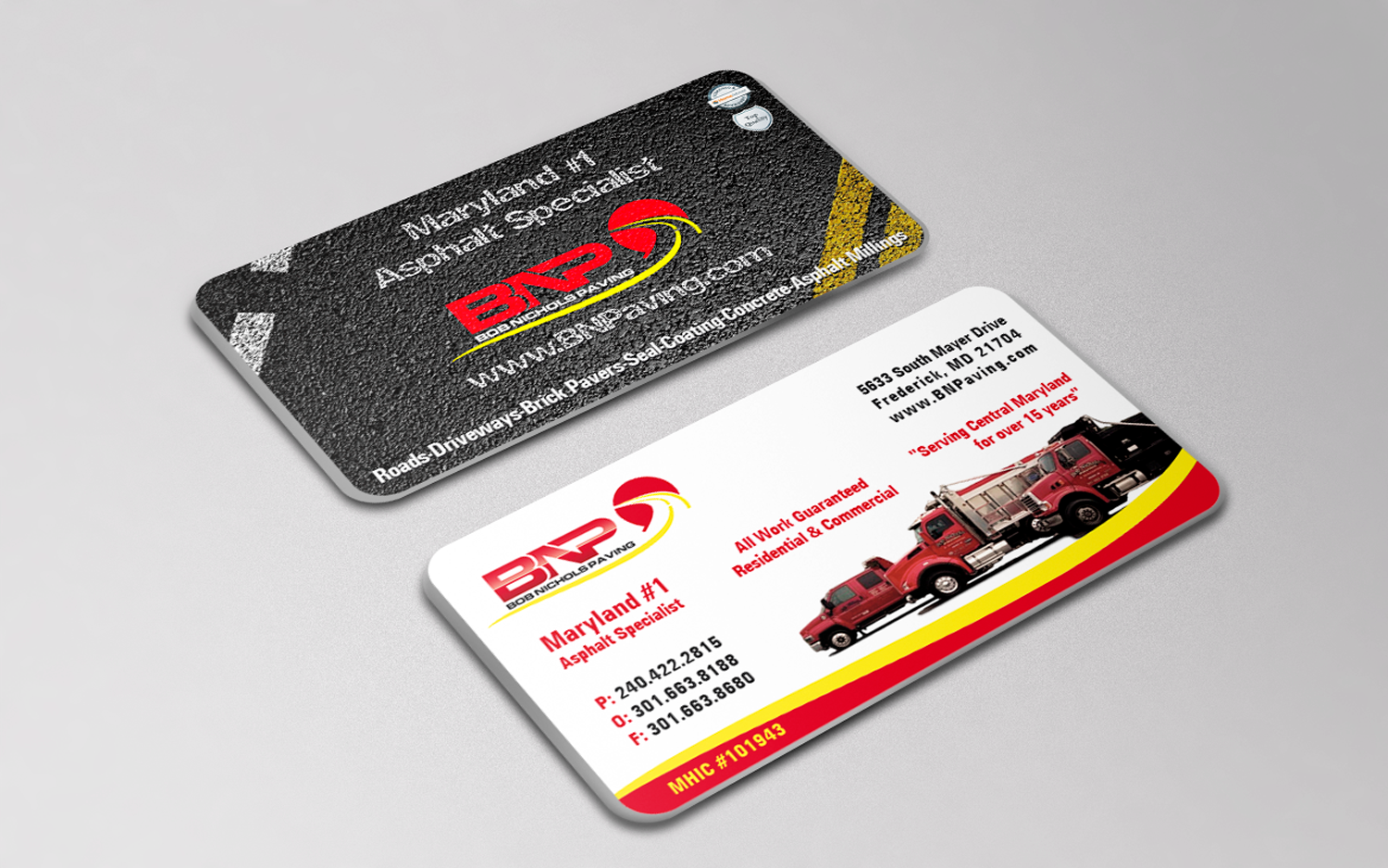 Visitenkarten-Design von broken.bike für Bob Nichols Paving  | Design #14159465