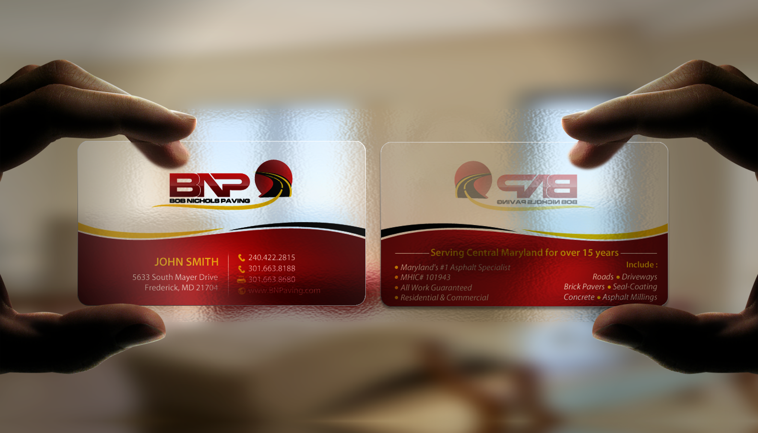 Business Card Design by chandrayaan.creative for Bob Nichols Paving  | Design #14157246