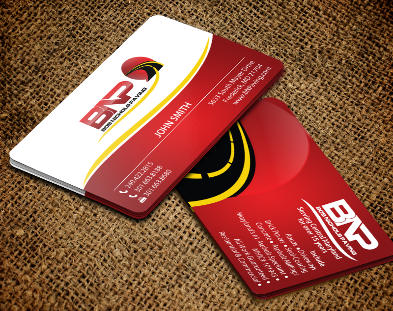 Business Card Design by chandrayaan.creative for Bob Nichols Paving  | Design #14157247