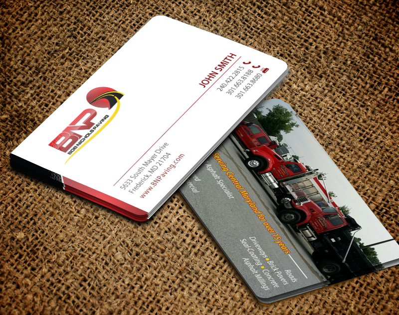 Business Card Design by chandrayaan.creative for Bob Nichols Paving  | Design #14157309