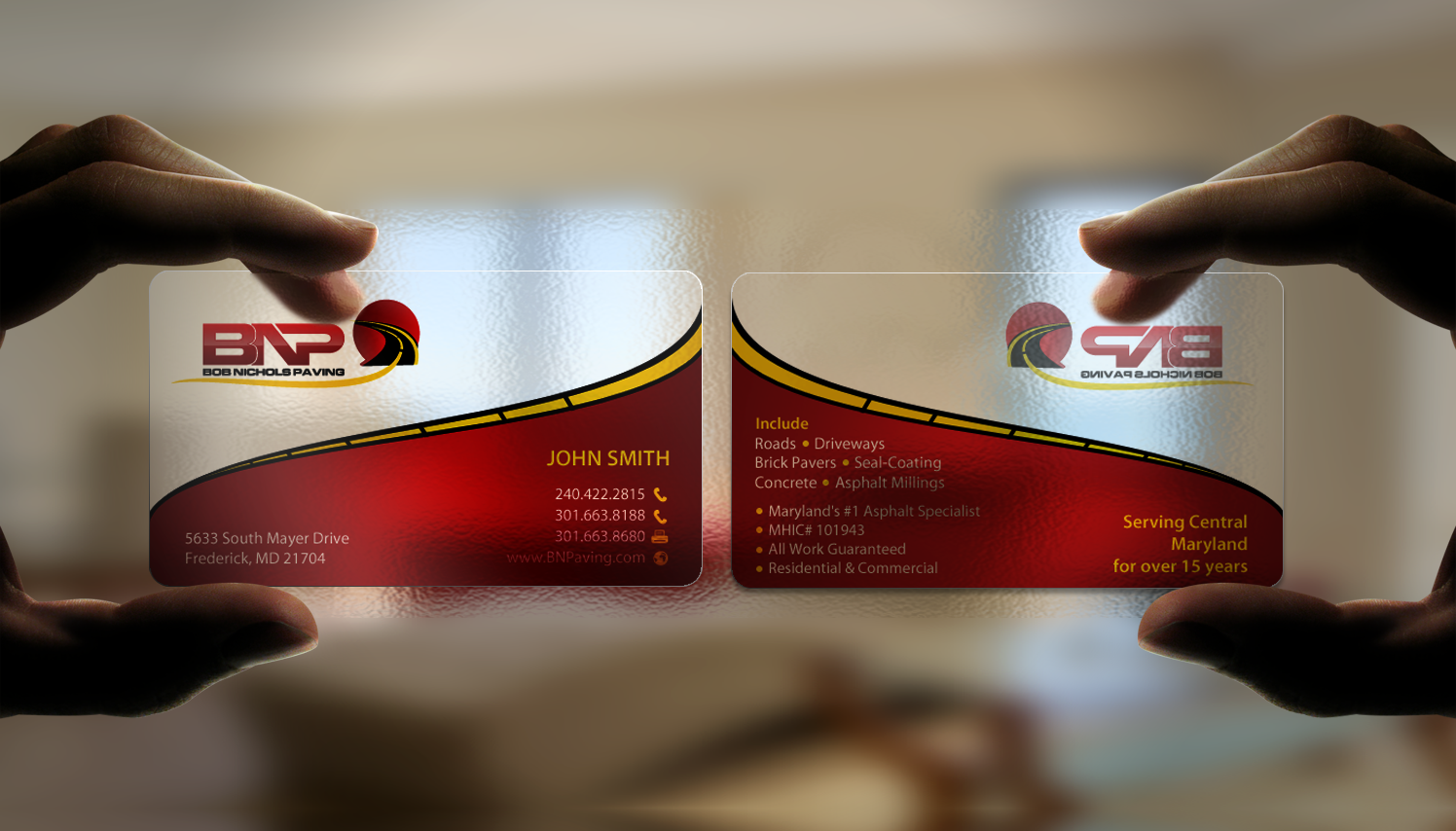 Business Card Design by chandrayaan.creative for Bob Nichols Paving  | Design #14157310