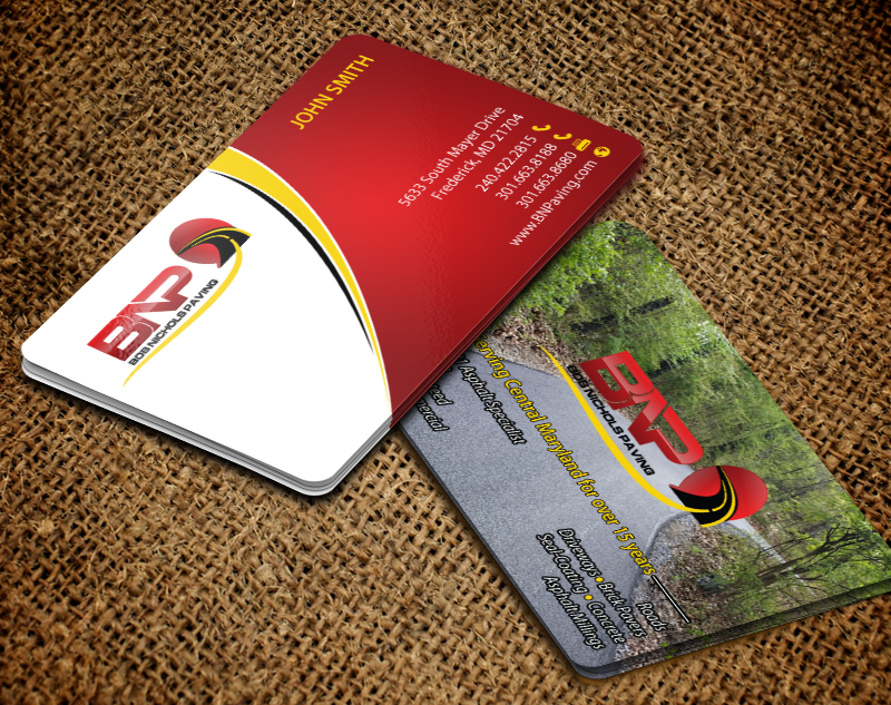 Diseño de Tarjeta de Presentación por chandrayaan.creative para Bob Nichols Paving  | Diseño #14157358