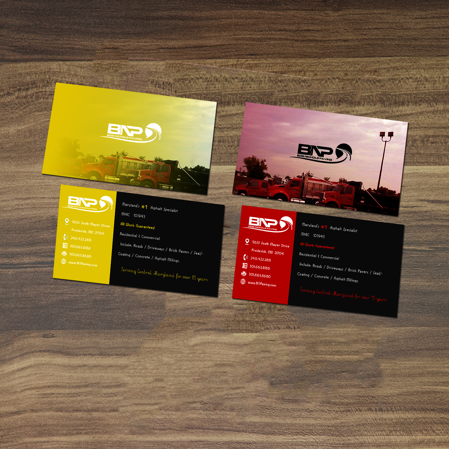 Business Card Design by daliarashwan for Bob Nichols Paving  | Design #14149844