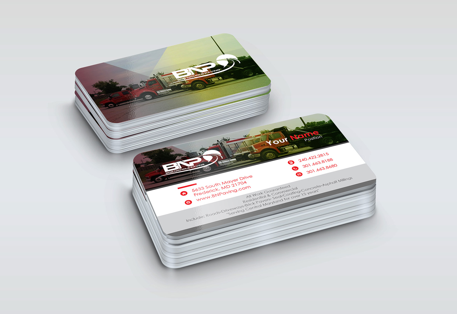 Business Card Design by nafizrahat for Bob Nichols Paving  | Design #14155434