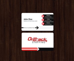 Business Card Design by JK18 for OnTrack Staffing | Design: #14165542