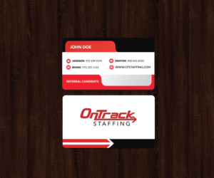 Business Card Design by JK18 for OnTrack Staffing | Design: #14181561
