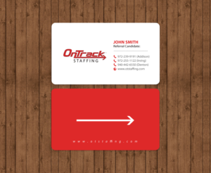Business Card Design by chandrayaan.creative for OnTrack Staffing | Design: #14174627