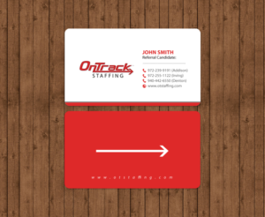 Business Card Design by chandrayaan.creative for OnTrack Staffing | Design: #14174629