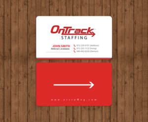 Business Card Design by chandrayaan.creative for OnTrack Staffing | Design: #14174631
