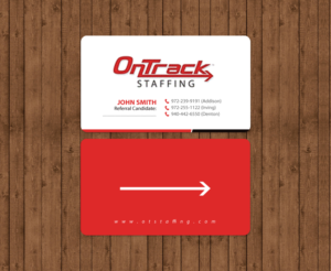 Business Card Design by chandrayaan.creative for OnTrack Staffing | Design: #14174984