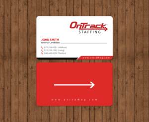Business Card Design by chandrayaan.creative for OnTrack Staffing | Design: #14174985