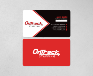 Business Card Design by chandrayaan.creative for OnTrack Staffing | Design: #14176700