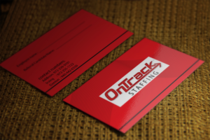 Business Card Design by Nilufa Lima for OnTrack Staffing | Design #14165534