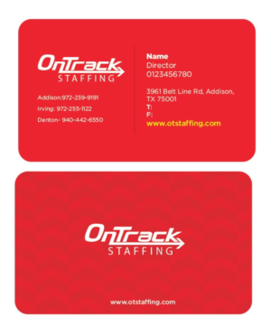 Business Card Design by Shirley for OnTrack Staffing | Design: #14165504