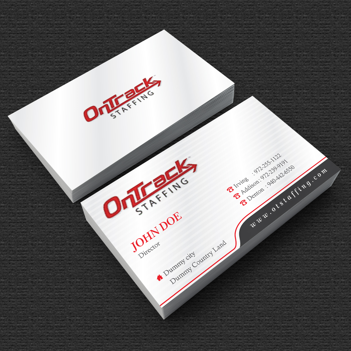 Business Card Design by e-graphics for OnTrack Staffing | Design #14170752