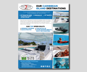 Diseño de Flyer por Designers Hub para Caribbean marines N.V - Robinson tours SXM | Diseño: #14178435