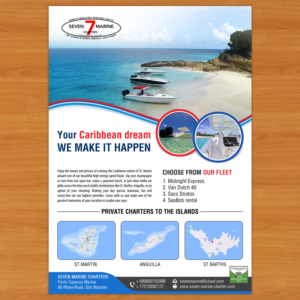 Diseño de Flyer por debdesign para Caribbean marines N.V - Robinson tours SXM | Diseño: #14190222