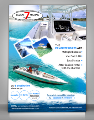 Diseño de Flyer por debdesign para Caribbean marines N.V - Robinson tours SXM | Diseño: #14237694