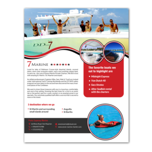 Diseño de Flyer por creative.bugs para Caribbean marines N.V - Robinson tours SXM | Diseño: #14172091