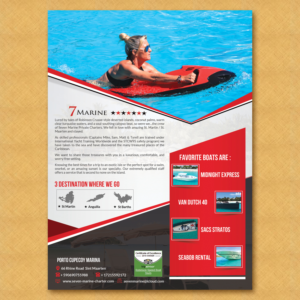 Diseño de Flyer por creative.bugs para Caribbean marines N.V - Robinson tours SXM | Diseño: #14174383